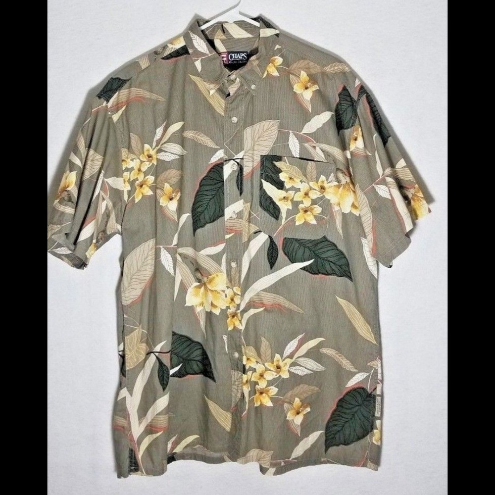 Chaps Ralph Lauren Men's Floral Short-Sleeve Shirt